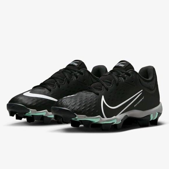 Nike Hyperdiamond 4 Keystone Softball Cleats Women’s 8.5 Black White Teal Molded - Picture 1 of 10